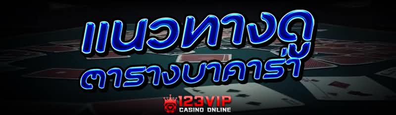 แนวทางดู ตารางบาคาร่า